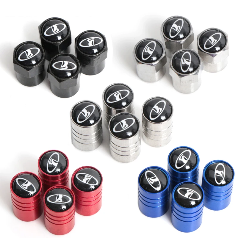 4pcs//Set Case for Lada Niva Kalina Priora Granta Uaz Car Wheel Tires Valves Aluminum Tyre Stem Air Caps Russian National Emblem 1