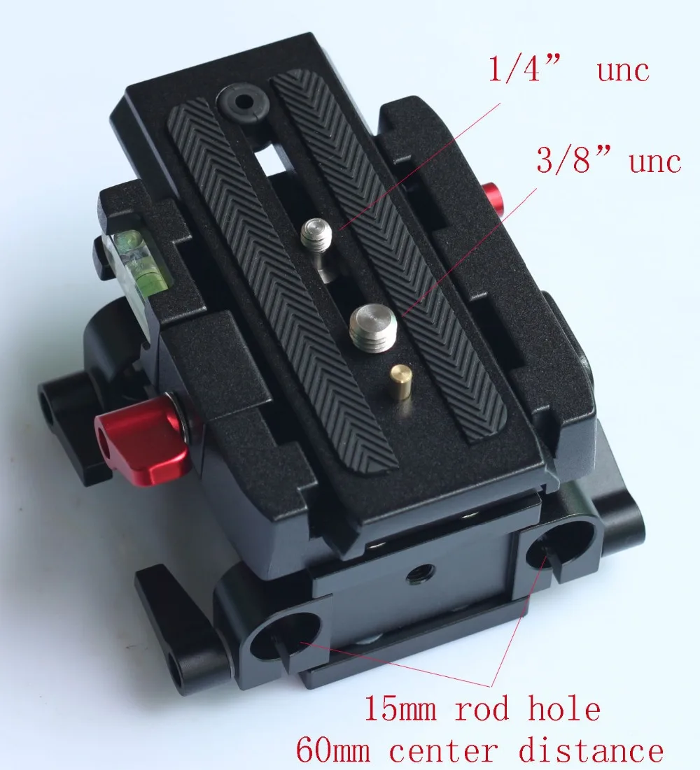 15 мм рельсовый стержень Quick Release QR опорная пластина для фокуса Поддержка DSLR Rig