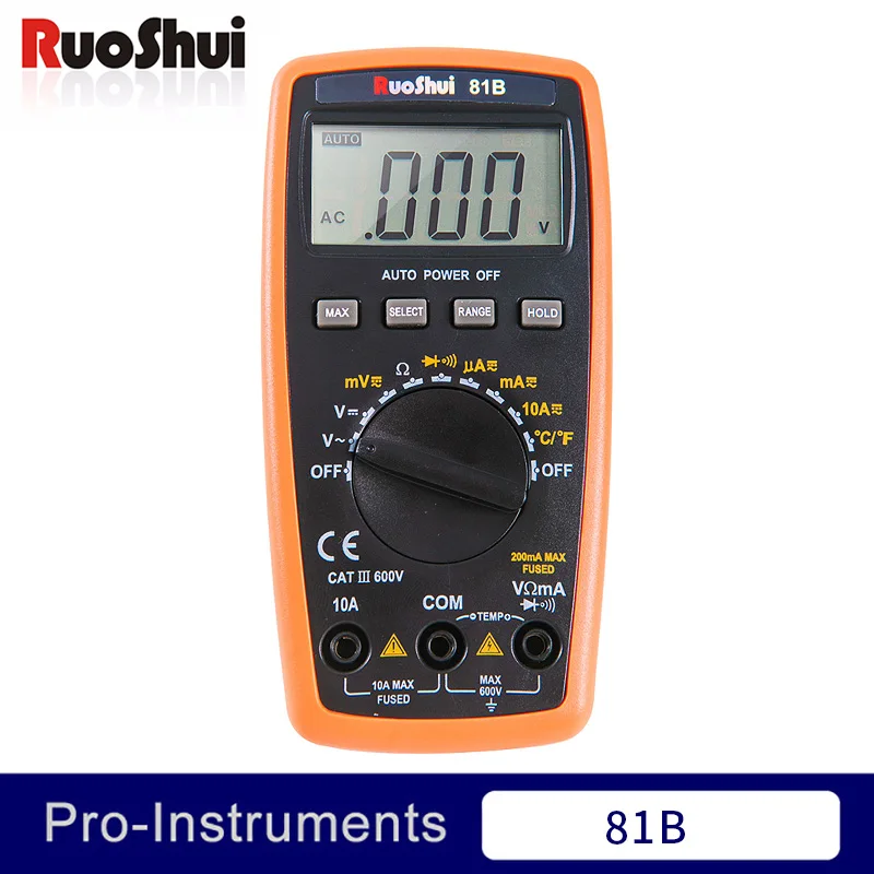 

81B Victor RuoShui Digital Multimeter 2000 Counsts Auto Range Voltage Current Resistance Temperature