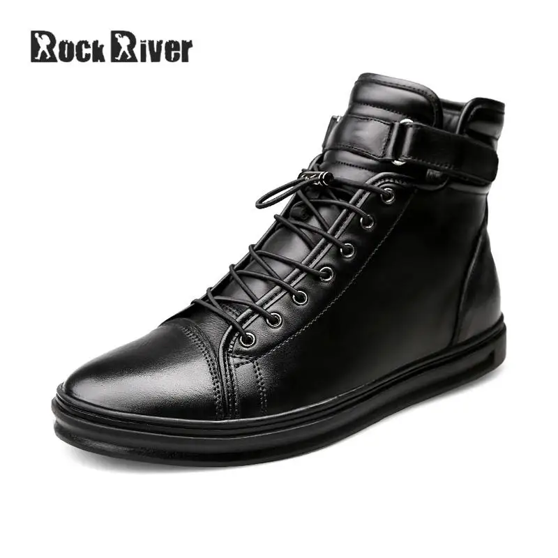 

Rock River Men Boots Genuine Leather Waterproof Winter Boots Men New Fashion Ankle Snow Boots Shoes Designer Botas Masculina