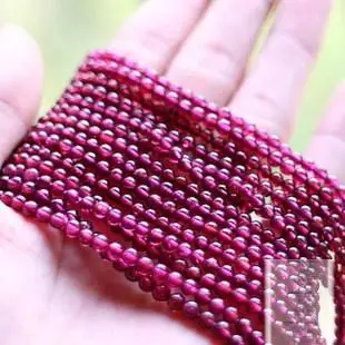 

Need purple teeth black Rose garnet 4mmDIY , garnet loose beads garnet beads of semi - finished bulk wholesale