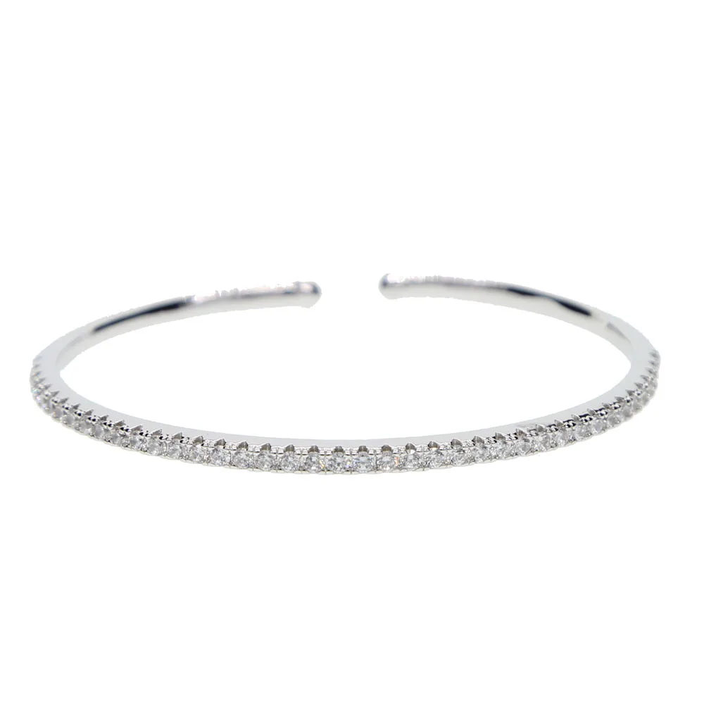 

2018 love open bangle Bracelets 58mm pretty cz paved Jewelry CZ Opening Bangle Bracelet for women wedding sparkling jewelry