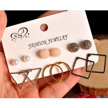 Новые модные женские аксессуары из мультфильма «Холодное сердце» ; День рождения гвоздики с геометрическим орнаментом для Рапунцель и 6 пар/компл. серьги