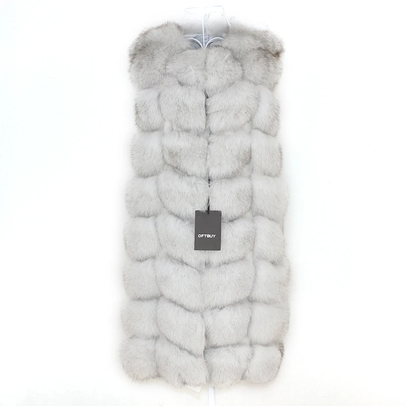 white 90cm OFTBUY Весна с натуральным кроличьим мехом жилет из настоящего меха лисы Для женщин без рукавов зимняя куртка жилет из натурального меха пальто утепленная плотная Детская жилетка теплая уличная одежда - Цвет: white 90cm