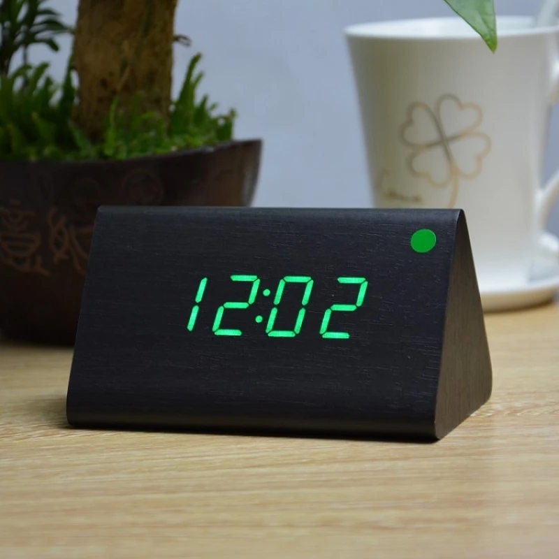 Sound-Control-Triangle-Wooden-LED-Alarm-Clock-Digital-Thermometer-Calendar-Black-Wood-Green-Light_2_800x800