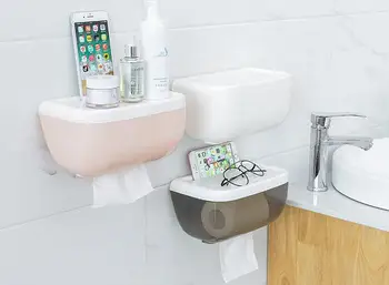 

1PC Multi-function Tissue Box Bathroom Toilet Paper Holder Lavatory closestool Toilet Paper Dispenser Tissue Box F 248