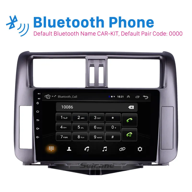 Seicane 2din 9 дюймов Android 8 1 для Toyota Prado 150 2010 2013 радио GPS с сенсорным экраном 1024*600 Bluetooth