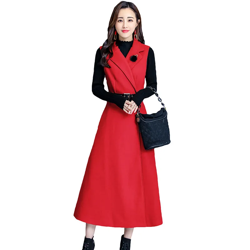

Women Two Piece Long Wool Vest Overcoat Suit Knit Sweater Dress Set Summer Lady Clothes Casual Slim Set 2019 Spring Autumn J191