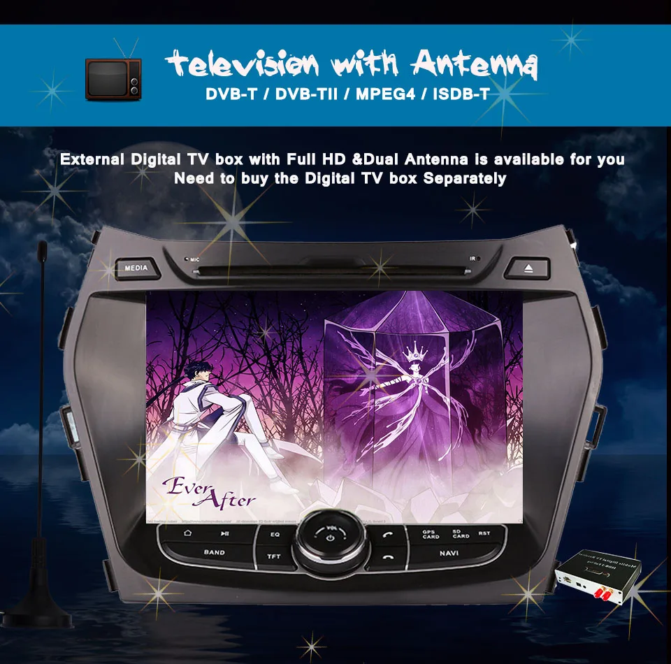 Top Auto 2 Din 4+64GB Android 9.0 Car dvd gps player For HYUNDAI IX45 2013 - 2018 SANTA FE santafe With WIFI Car multimedia Headunit 10