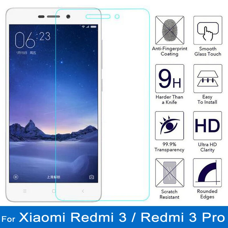 

For Xiaomi Redmi 3 Pro Glass Redmi3 Tempered Glass 9H 2.5D Protective Phone Film Cover Xaomi Screen Protector for Redmi 3