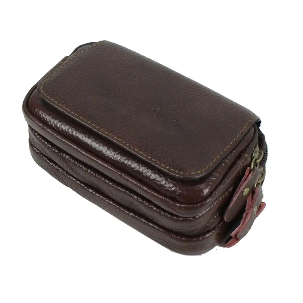 Для мужчин кожа сотового мобильного телефона поясная сумка кошелек поясная сумка