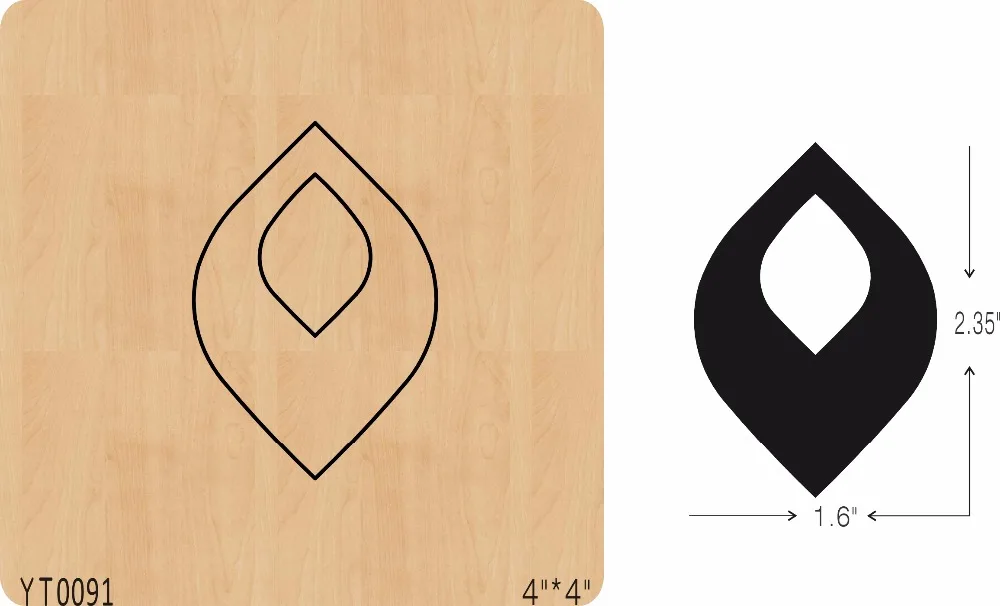 

Eardrop-10 DIY wooden die/cutting tool die/ Scrapbook mold/YT0091