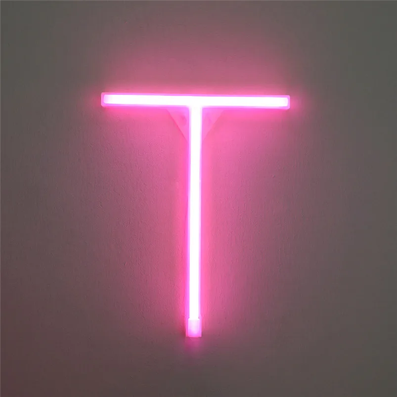 LED Letter Night Lights Plastic Light Up Letters Standing Hanging Warm Pink Light Home Decor Luces Led Decoracion 40JUL2241