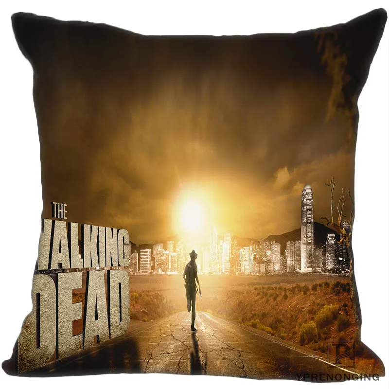 

Custom Decorative Pillowcase the Walking Dead Speed Art Square Zippered Pillow Cover 35X35,40x40,45x45cm(One Side)180522-140-2