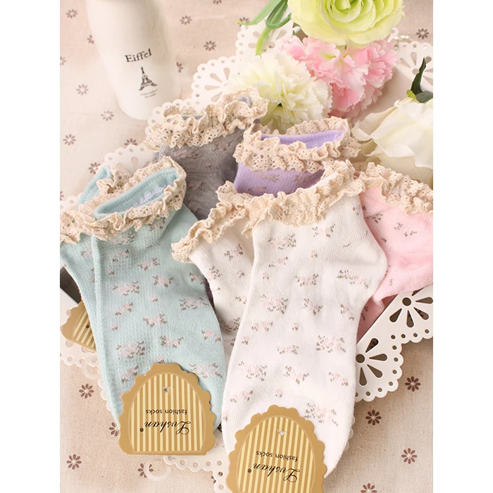 Японские kawaii chausette женские цветочные садовые тонкие хлопковые носки для отдыха, хлопковые носки, милые женские кружевные носки, calcetines