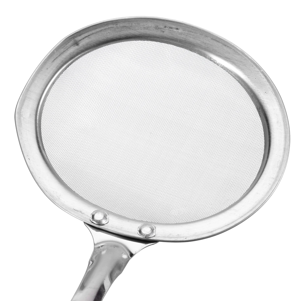 New Stainless Steel Long Handle Fine Mesh Wire Strainer Food Soup Filter Residue Colander Scoop Oil Skimmer Kitchen Scoop Tool