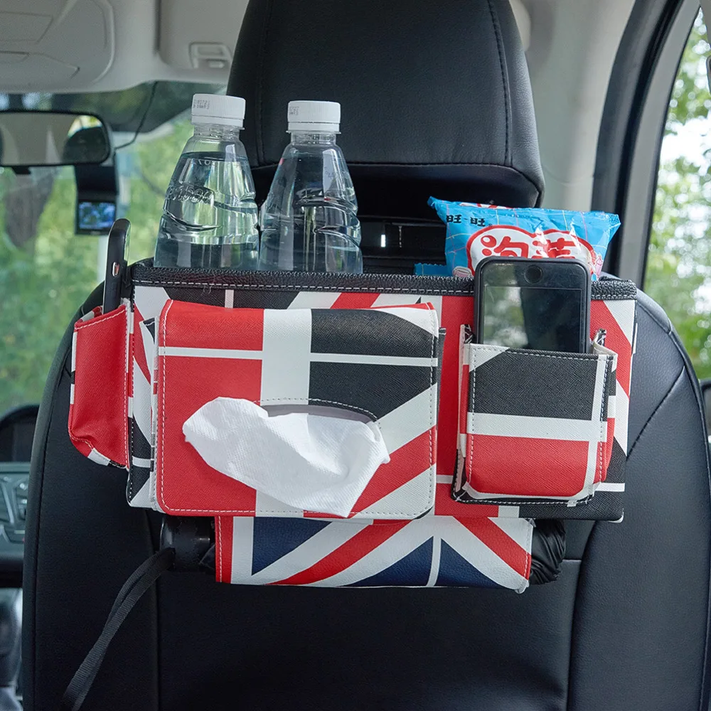 

Automobile Storage Box Car Interior Stowing Tidying Multi purpose Pocket Organizer Tissue Box Glasses Drink Holder