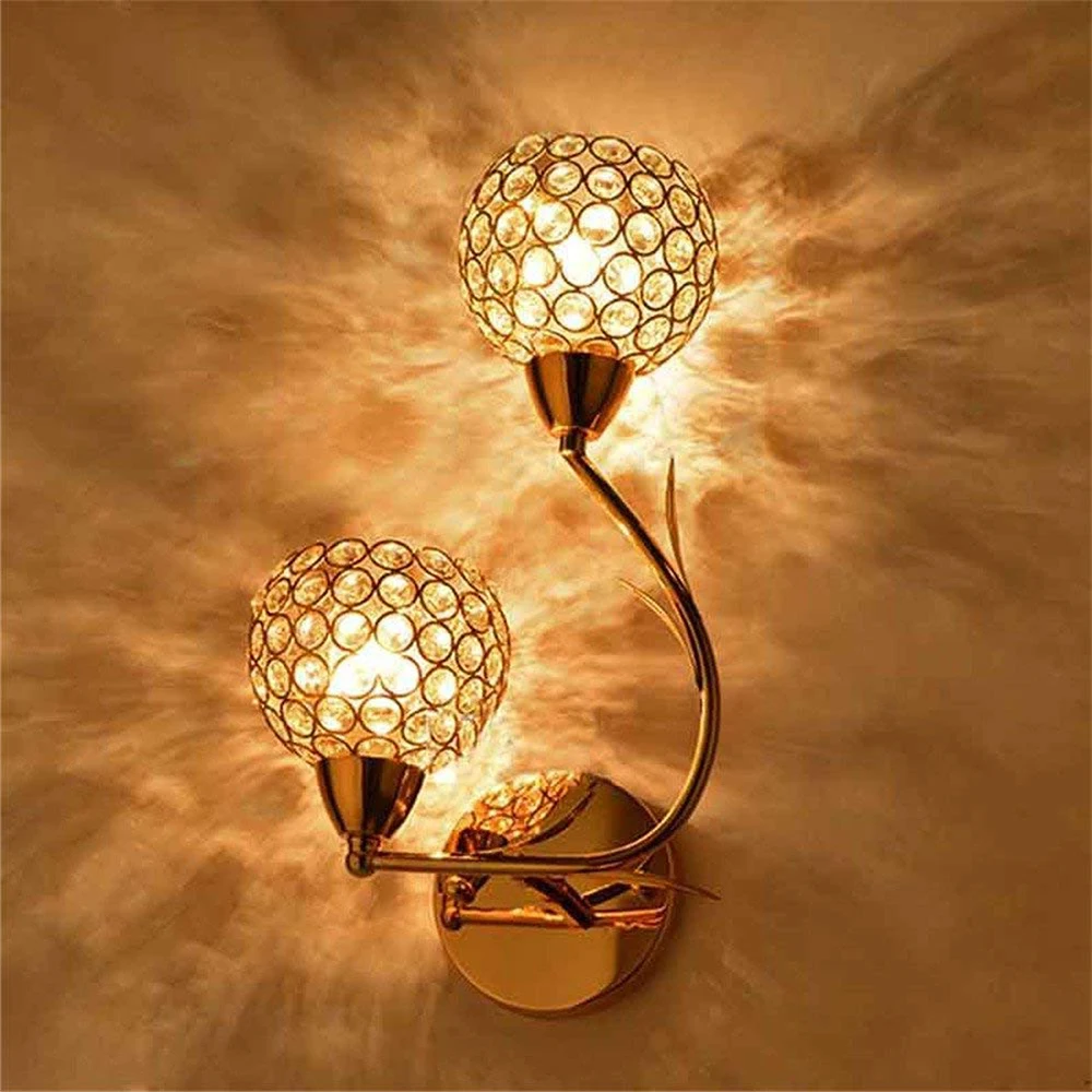 

Crystal wall lamp LED Wall Lighting crystal Modern American E27 socket wall sconce bedroom corridor living room lights for home