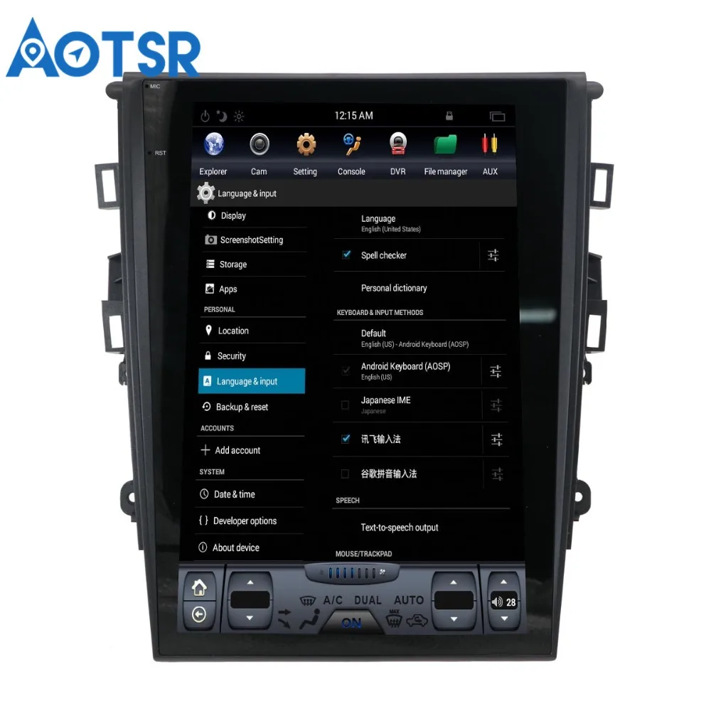 Top PX6 4GB RAM Tesla style Android 8.1 Car GPS Navigation For Ford Mondeo Fusion MK5 2013+ head unit multimedia radio tape recorder 4