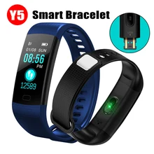 Smartband Armband Y5 Farbe Bildschirm von Blutdruck Messung Tracker Pedometer Fitness Uhr Intelligente bluetooth Uhr