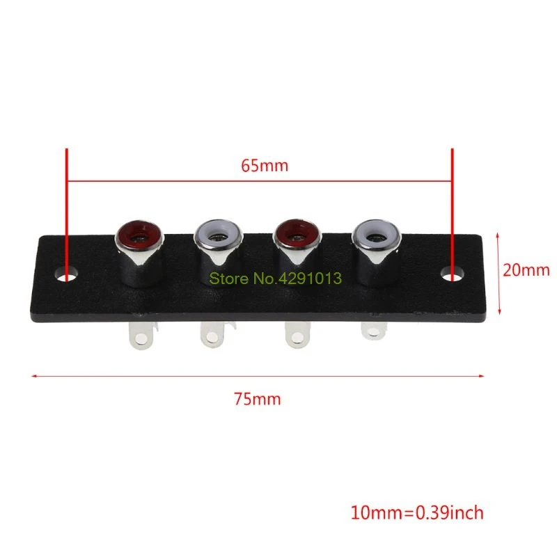 4 способа RCA терминал настенная панель, пластина вход Phono шасси Гнездо аудио разъем