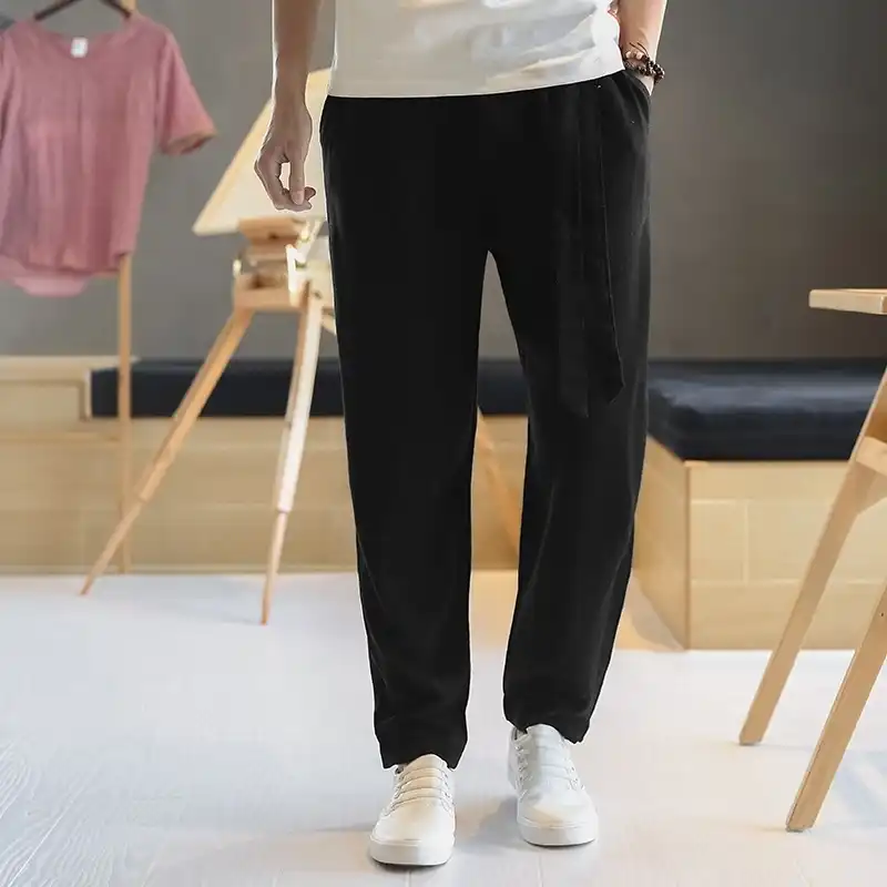 mens off white linen pants