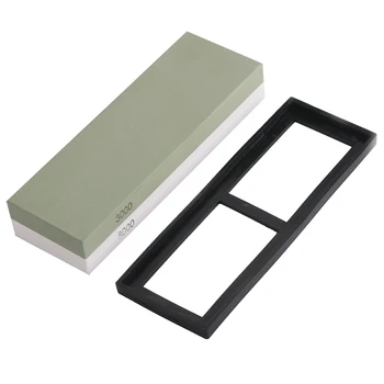 

3000/8000 Double-Sided Whetstone Knife Blade Sharpening Stone Silicone Base