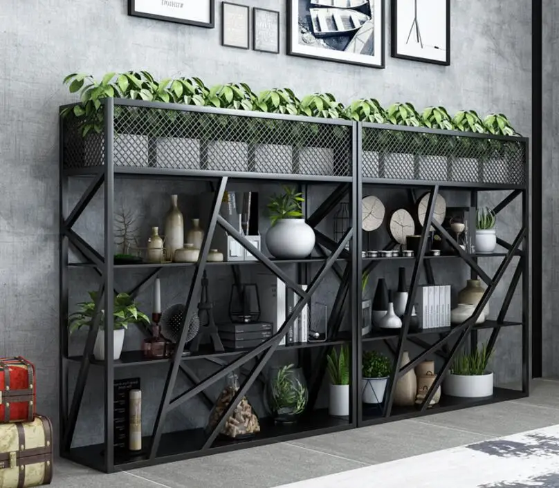 Irregular iron arts buy content shelf flower shelf sitting room floor flower shelf coffee shop partition iron arts partition bal