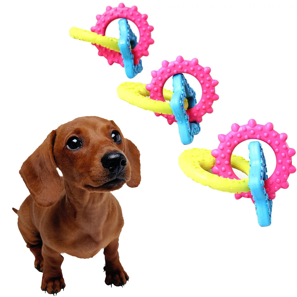 Buy dog toys rubber Pet Dental Teeth Chew Bone