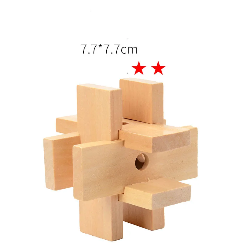 3D Деревянный дизайн развивающие игры головоломка Блокировка заусенцев деревянные головоломки игра игрушка для взрослых детей интеллект антистресс - Цвет: 2