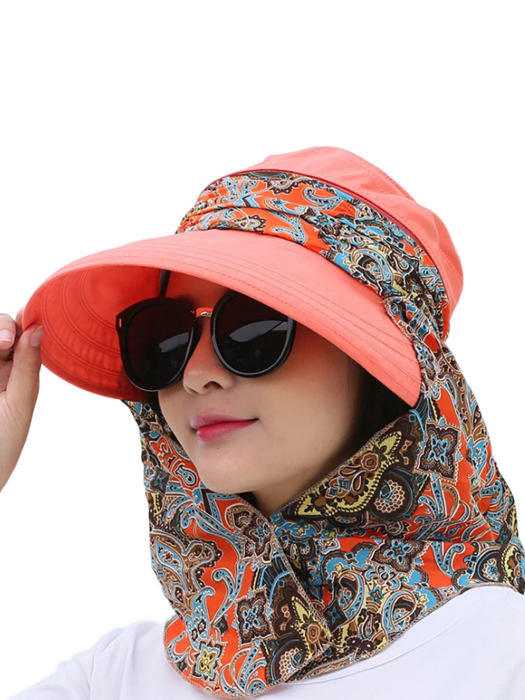Summer Beach Sun Visor Ladies  Anti-UV Floral Wide Brim Foldable Sun Hat Cap Girl Hats Caps Chapeu Paille Femme Sunhat For Women 2