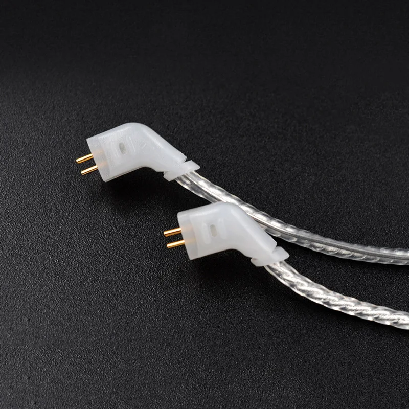 RUKZ ZST/ZSR/ES3/ED12/ZS5 Upgrade Earphone Sterling Silver Cable Detachable Audio Cord 3.5mm 3-pole Jack 1.2m/47in Core 14*4+45 |