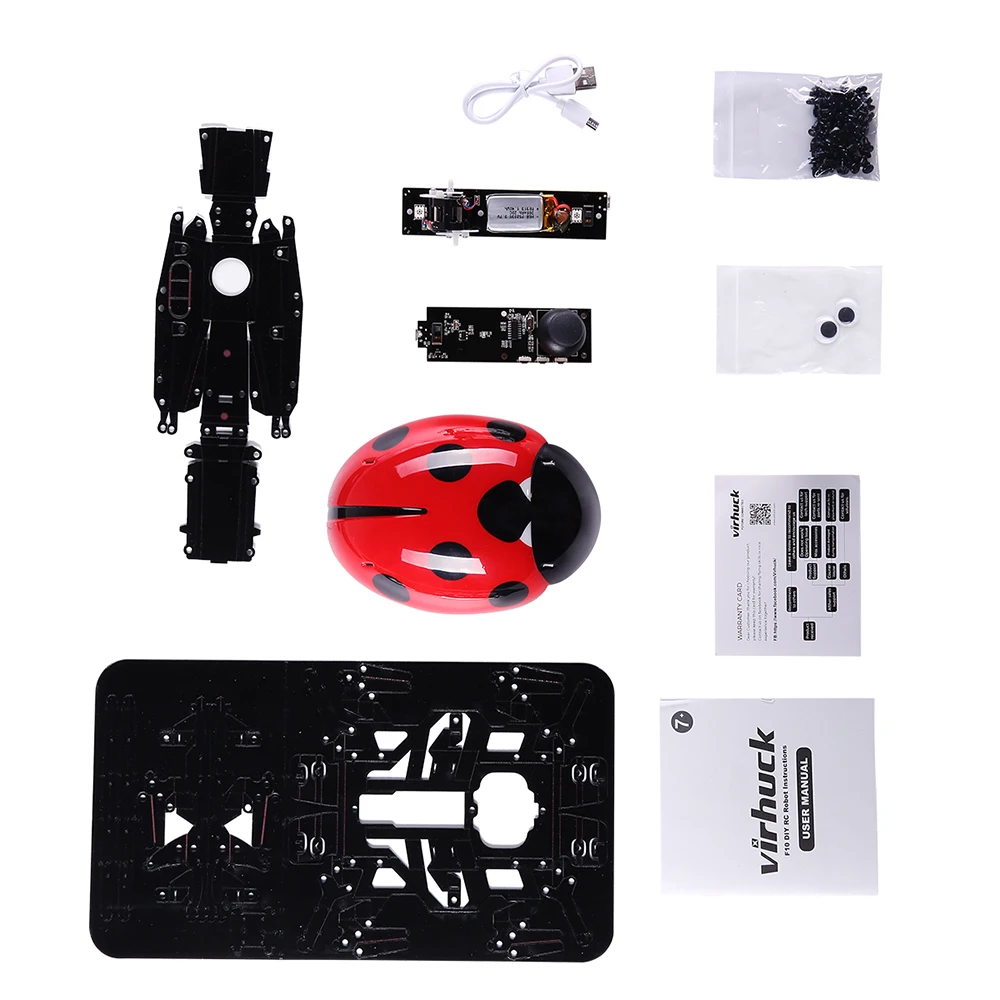 Ladybug RC Cars Intelligent Remote Insect Robot DIY Kits Radio Control Cartoon Toys Remote Truck