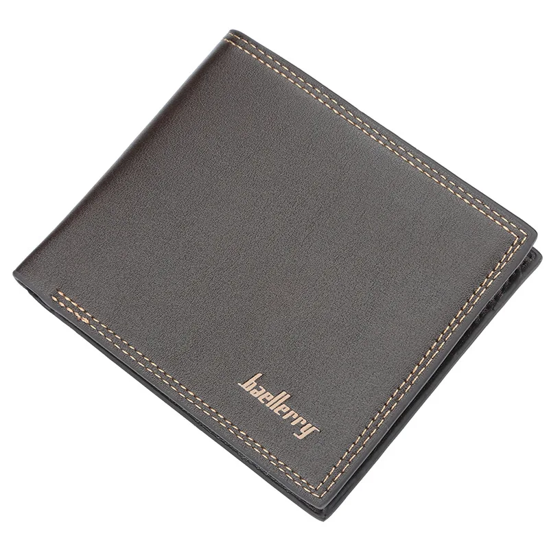 

high quality PU Leather Men Wallets Coin Pocket Zipper Real Men's Leather Wallet with Coin High Quality Male Purse
