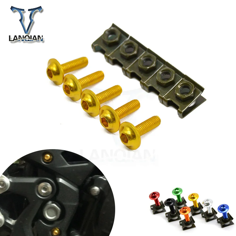 

CNC 5PCS 6mm Motorcycle Fairing Bolt Spire Speed Fastener Clips Screw for Yamaha XMAX125 XMAX250 XMAX 400 V-MAX V-MAX 1700 VMAX
