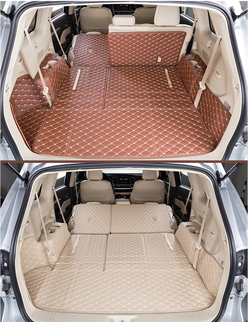 Волокна кожи багажник автомобиля коврик для toyota highlander 2013 Kluger автомобильные аксессуары