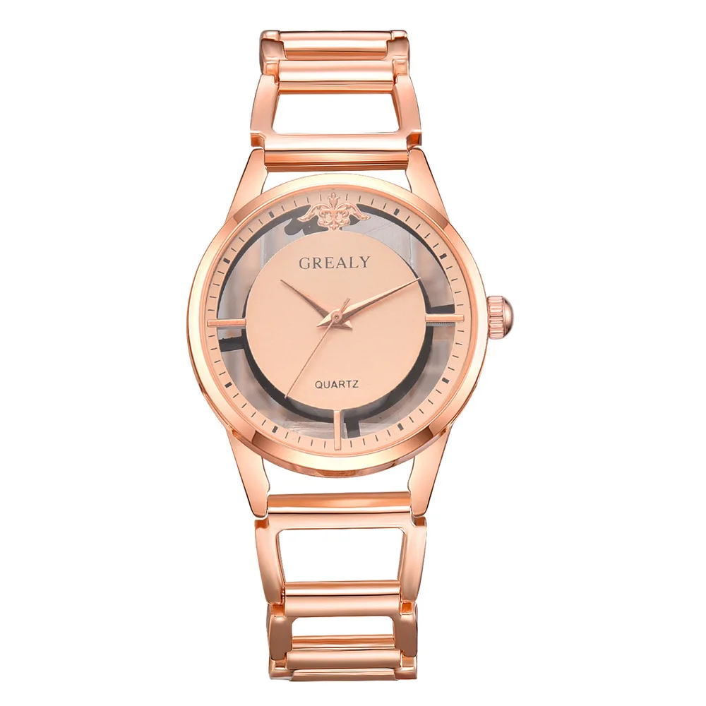 

Factory Dropshipping 2019 New Arrival Howllow Quartz Watch Fashion Simple Women Stainless Steel Band High-end Wrist Watch