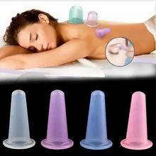 1pc Silicone Massage Vacuum Body and Facial Cup Anti Cellulite ancient Chinese Cupping Therapy 15mm*50mm 4 color Beauty& Health