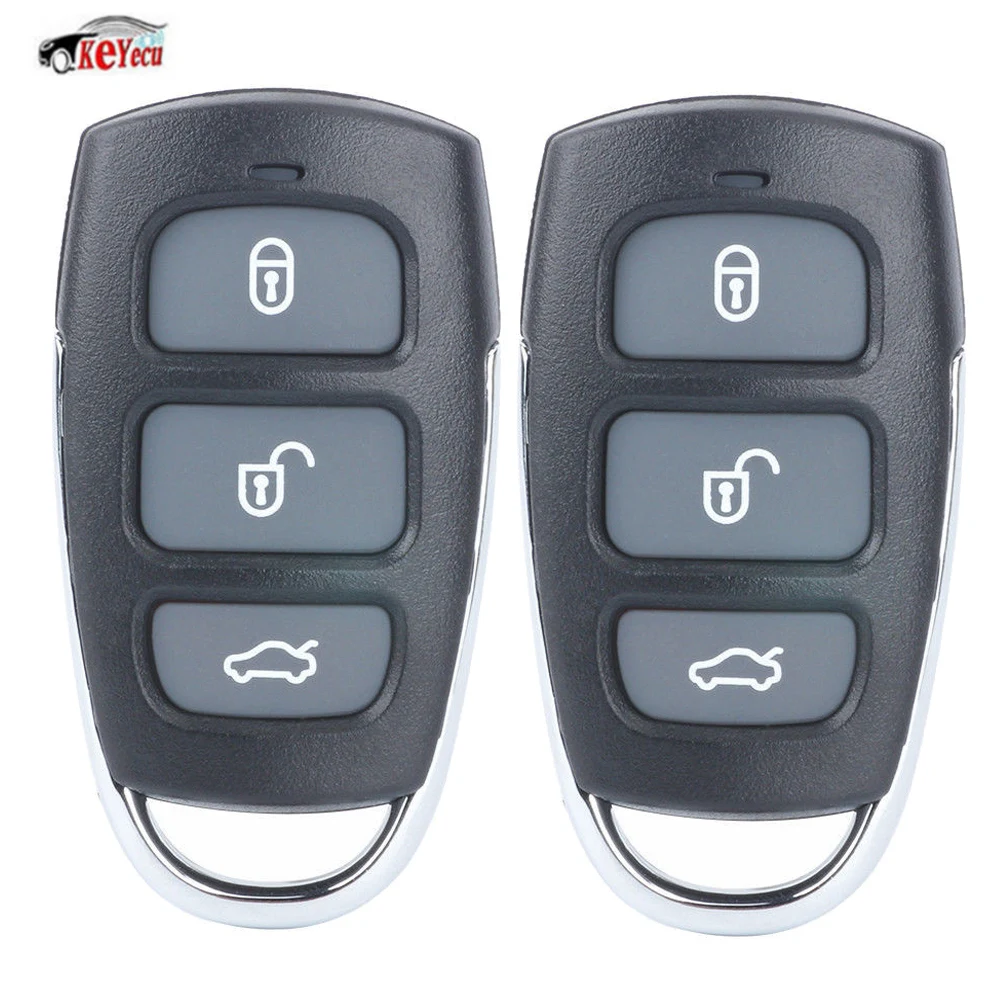 

KEYECU 2 Pcs 4 Button Remote Key Shell Case Fob for Hyundai Elantra Sonata i10 for Kia Sorento Cerato Forte Spectra Optima Rondo