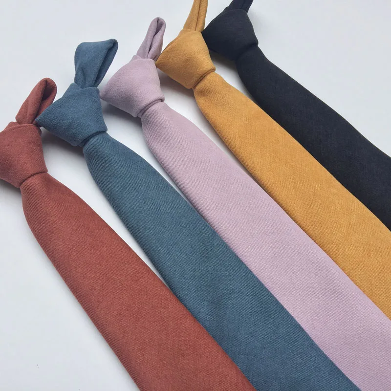 

New Solid Color Tie Men Commercial Luxury Tie Neckwear Classical Color Necktie Mens Neckties Designer Handmade European Ties 7cm
