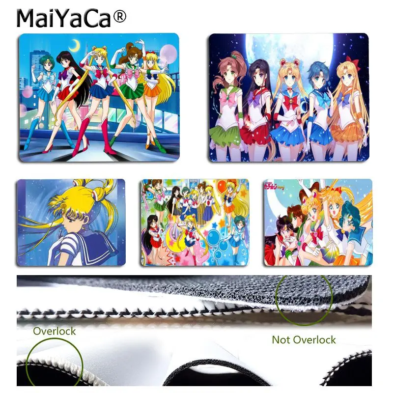 

MaiYaCa Custom Skin Cartoon Sailor Moon small Gaming Mouse Pads desk mat Rubber PC Computer Mousepad For PC Laptop Notebook