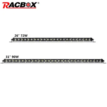 

26 31inch Single Row LED Light Bar Slim 72w 90w LED Light Bar Spot Flood Beam For ATV MPV SUV 4WD GAZ UAZ 4X4 Boat Automobile