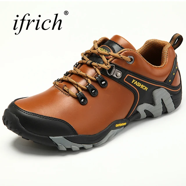Hot Sell Men's Hiking Shoes Outdoor Sports Boots Leather Mountain Sneakers Autumn Winter Comfortable Men Outdoor Trekking Shoes