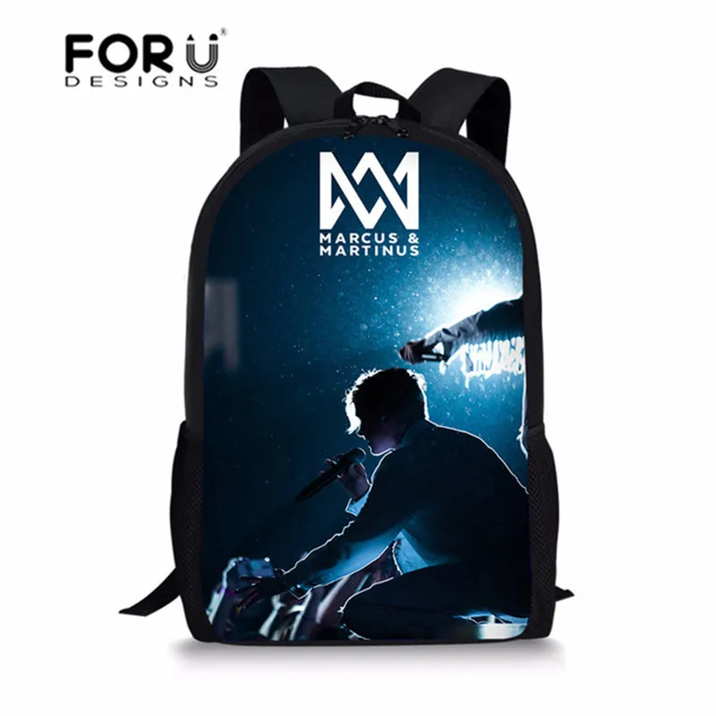 

FORUDESIGNS Students Boys School Bags Marcus And Martinus Printing Children School Shoulder Backpack Casual Teenagers Book Bags