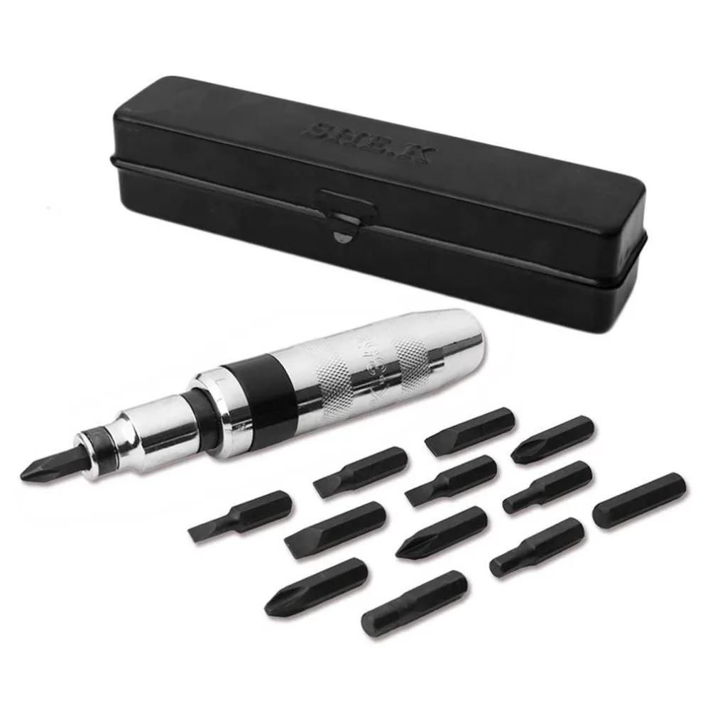 

2017 New 13pcs/set Professional Heavy duty Impact Driver Screwdrivers Bits Set & Case Tools For Loosen Screws or Nuts Sale