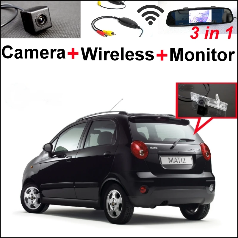 

For Chevy Chevrolet Lacetti Matiz Nubira 3in1 Special WiFi Rear View Camera + Wireless Receiver + Mirror Monitor Parking System
