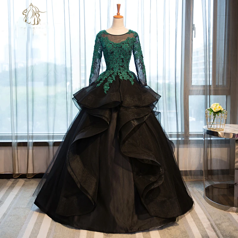 Зеленое кружевное вышитое бисером черное бальное платье средневековое платье Ренессанс платье королевы платье в викторианском стиле/Marie