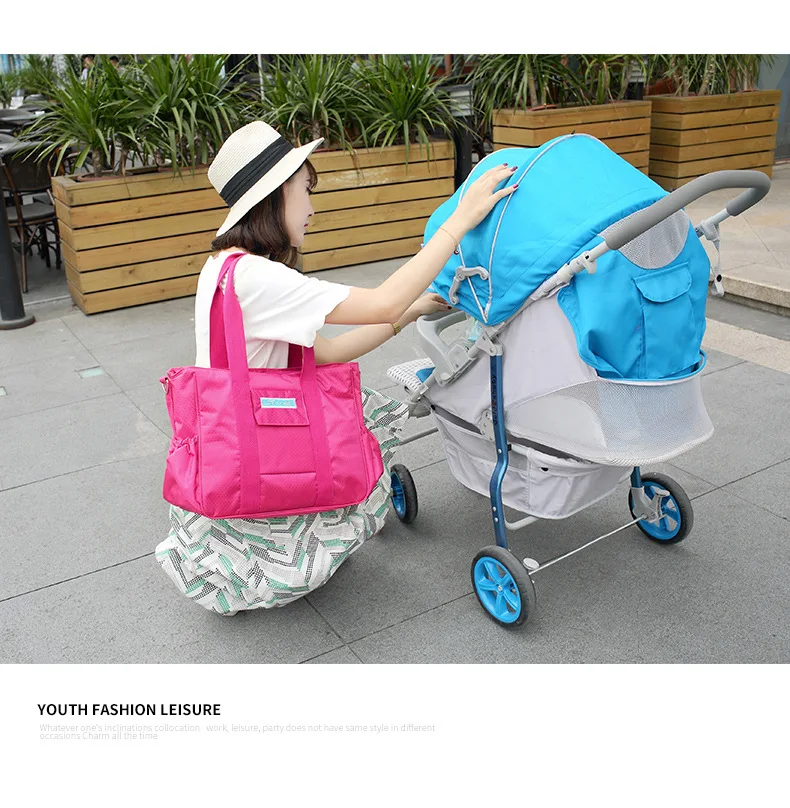 Qimiao Детские Влажные сумка Коляски Сумки Модные Мультифункциональный емкость большой емкости Мумия для маленьких беременных сумки