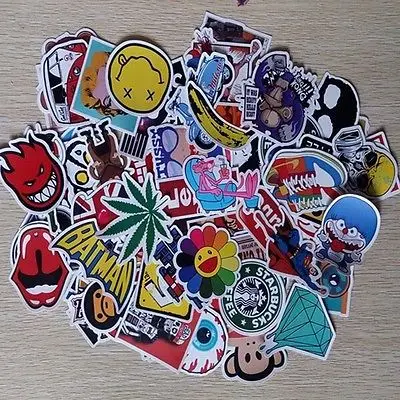 

Fashion 300pcs Random Vinyl Decal Graffiti Sticker Bomb Laptop Skate Waterproof Wall Stickers Suitcase Sticker