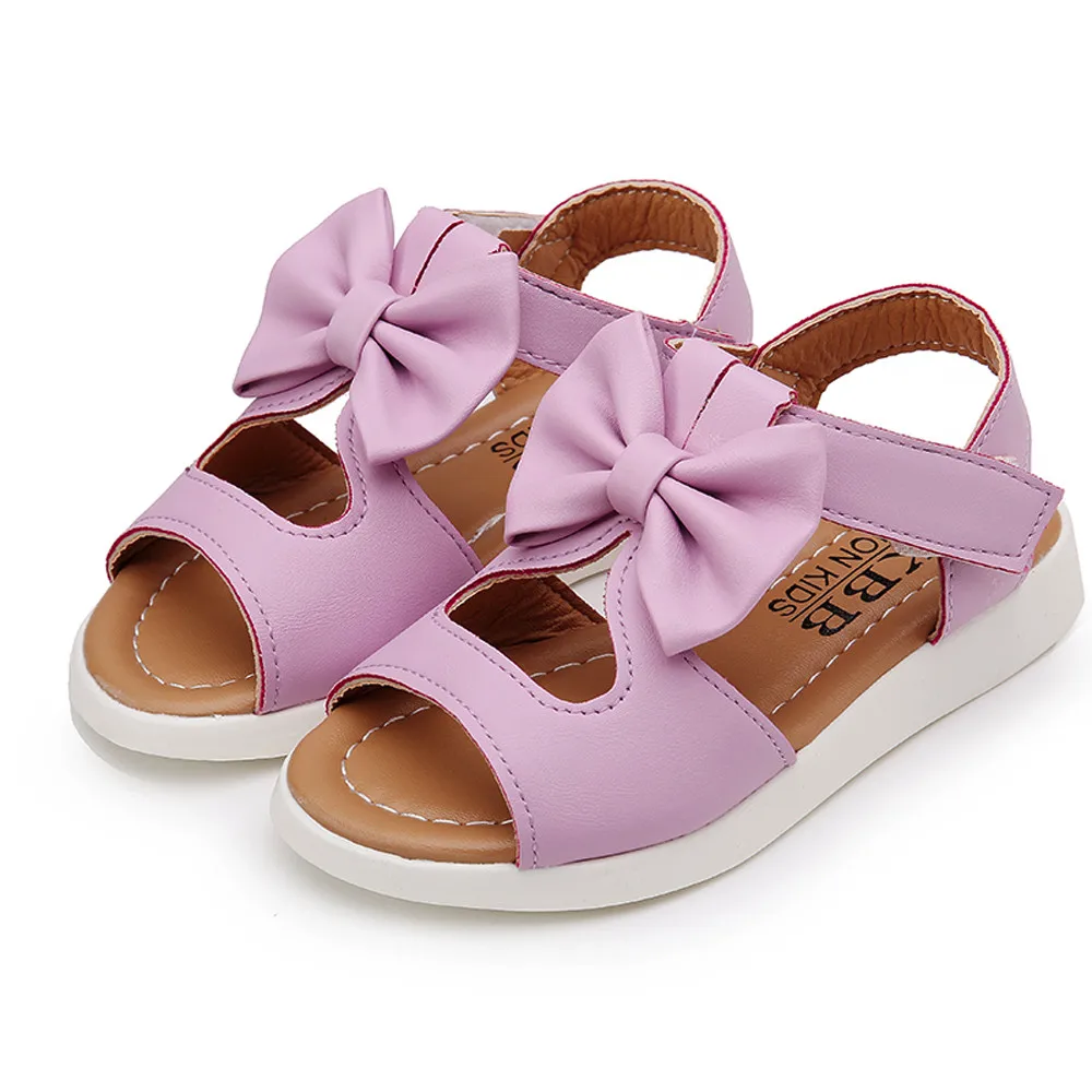 Летние детские сандалии modis модные на плоской подошве с бантом для девочек melissa mini